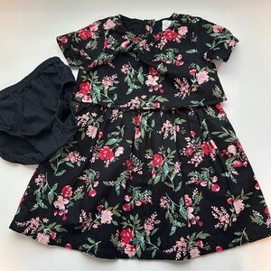 Carter’s Floral Print Summer Dress w/Diaper Cover Size 12 months